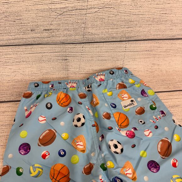 Boardies Boy's Blue Sport Theme Printed Swim Trunks Size 9/10 - Picture 7 of 8